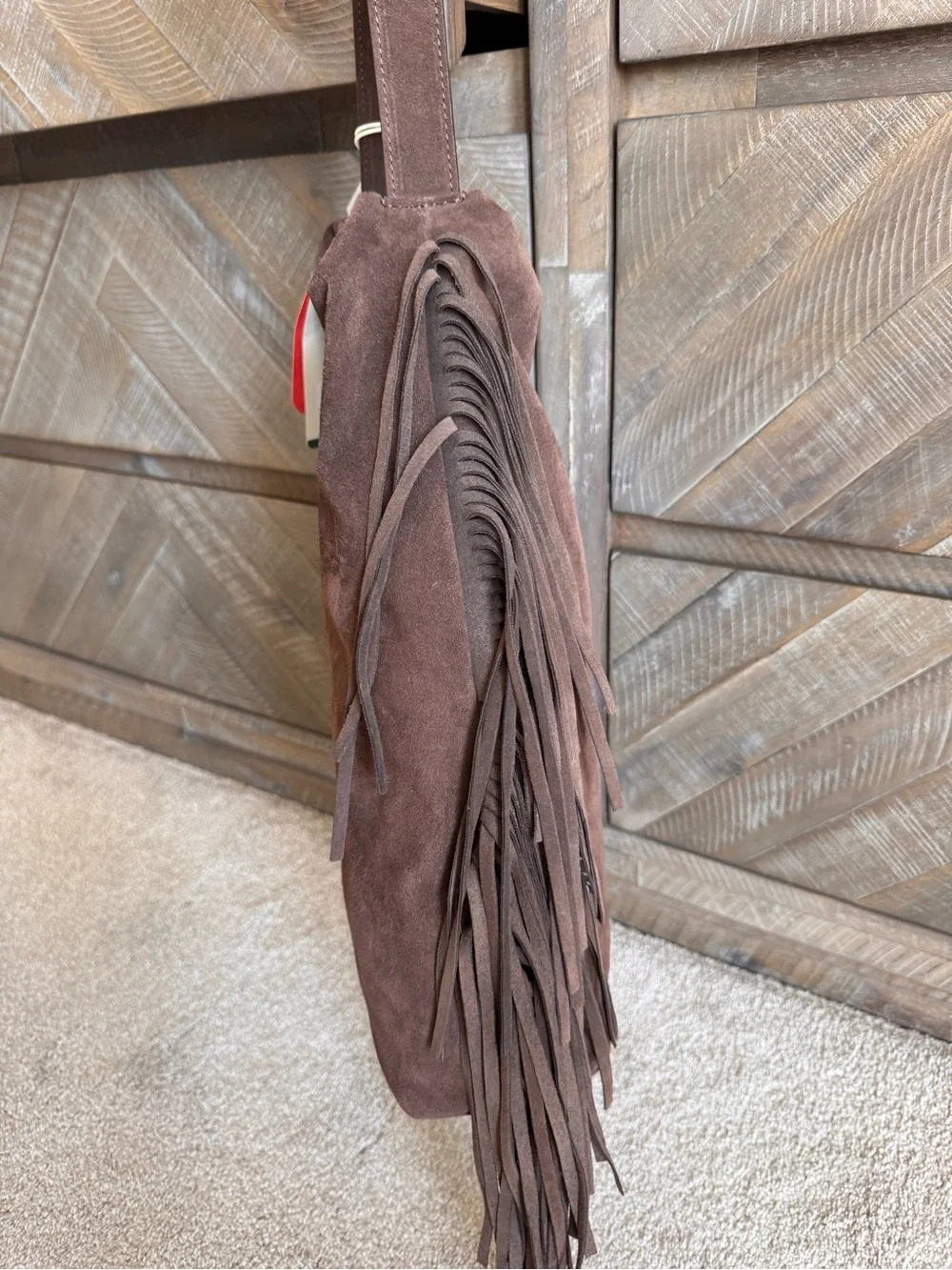 NWT Divina Firenze Italian leather suede fringe bag - Picture 3 of 5
